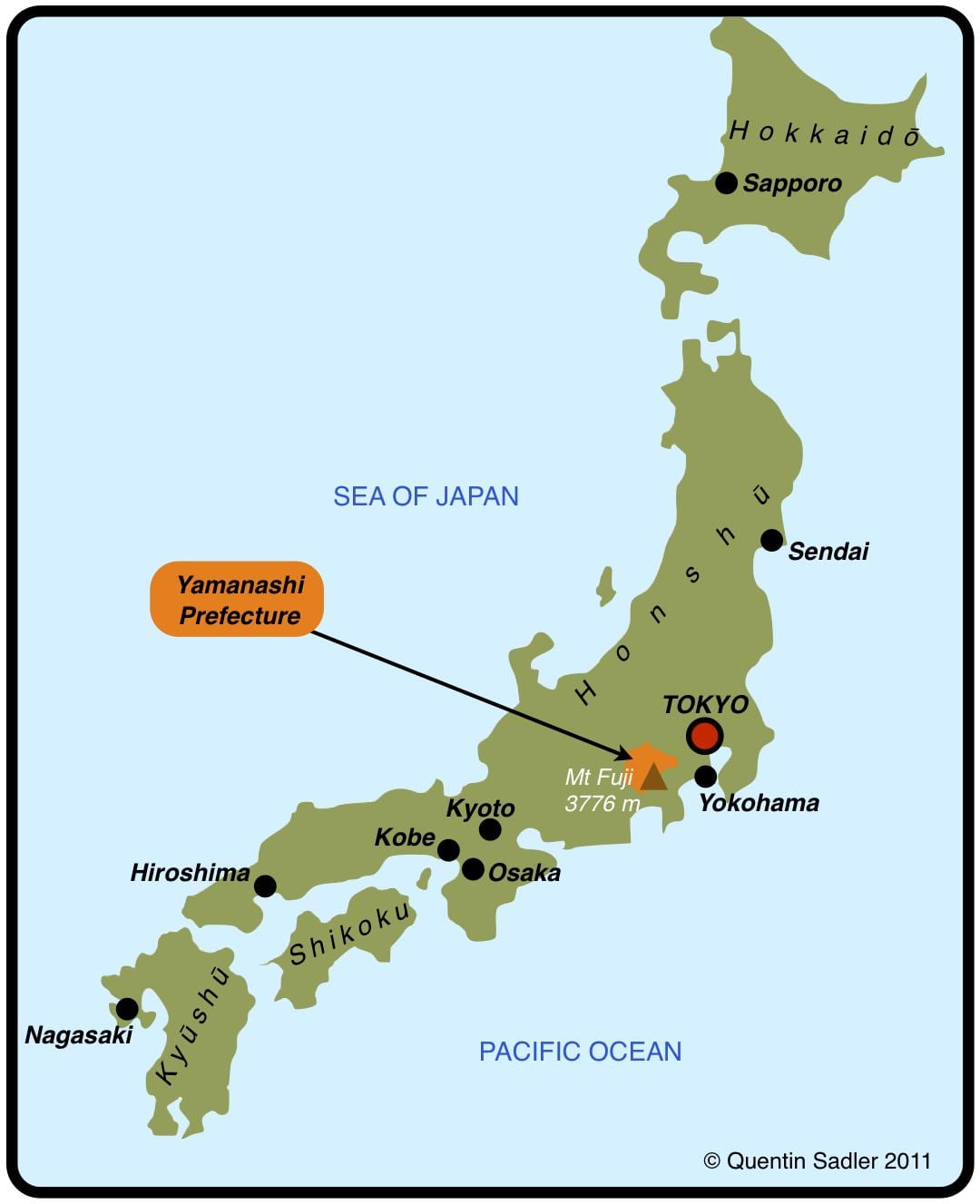 Yokohama na mapě