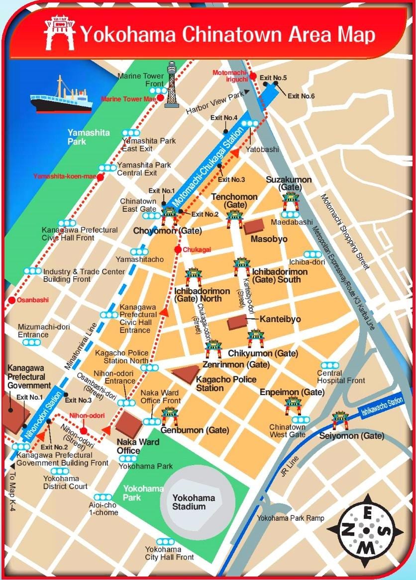 mapa Jokohama a Tokio