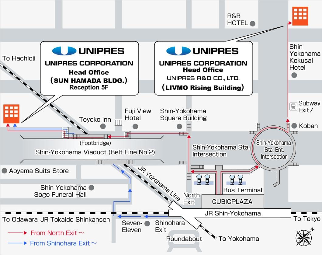 Mapa shin Yokohama