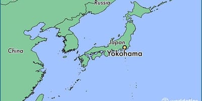Mapa Yokohama na