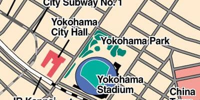 Mapa Yokohama stadium
